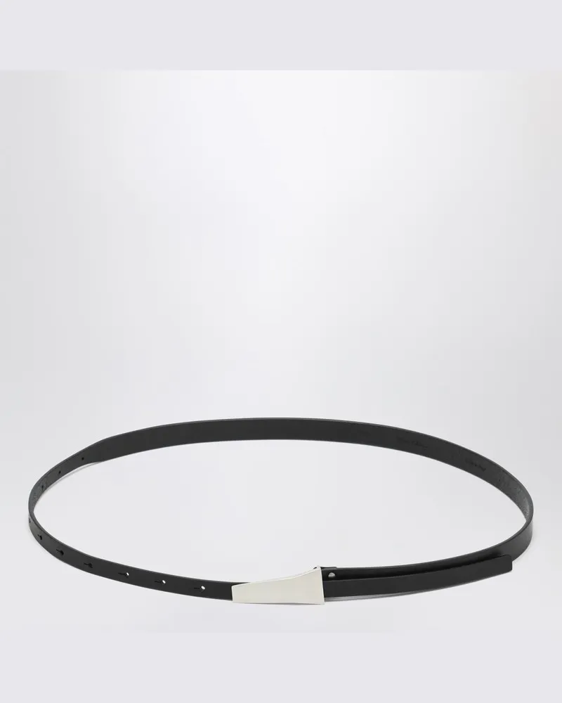 Rick Owens Schwarzer Ledergürtel Schwarz