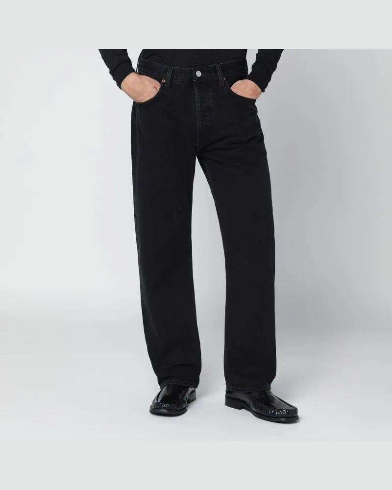 AGOLDE Schwarze Regular Jeans Schwarz