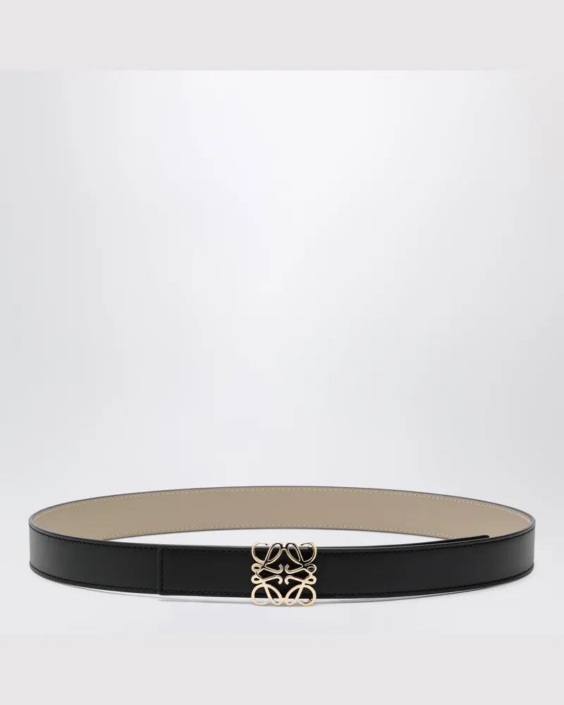 Loewe Wendbarer Anagram-Gürtel in Schwarz/Ton Black