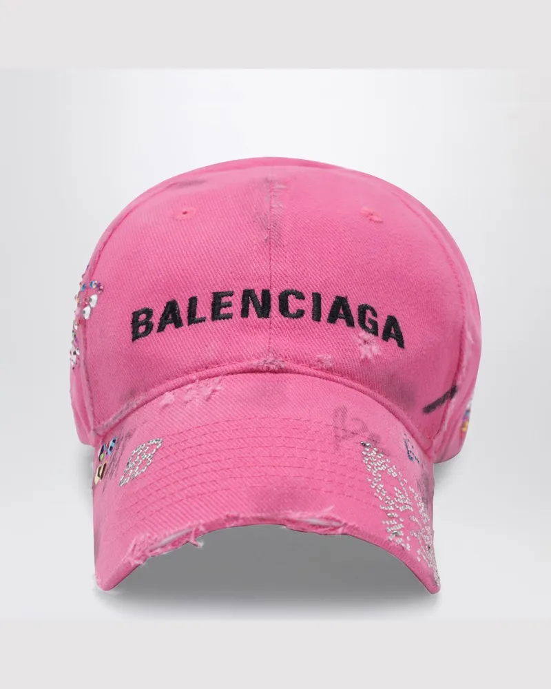 Balenciaga Upcycling-Kappe aus rosafarbenem Baumwoll-Drill Rosa
