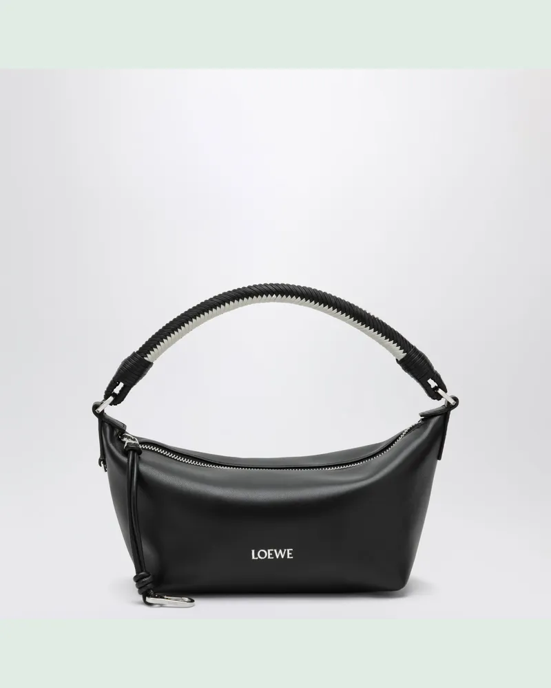 Loewe Cala Mini-Tasche aus Lammnappa in Schwarz/Weiß Black