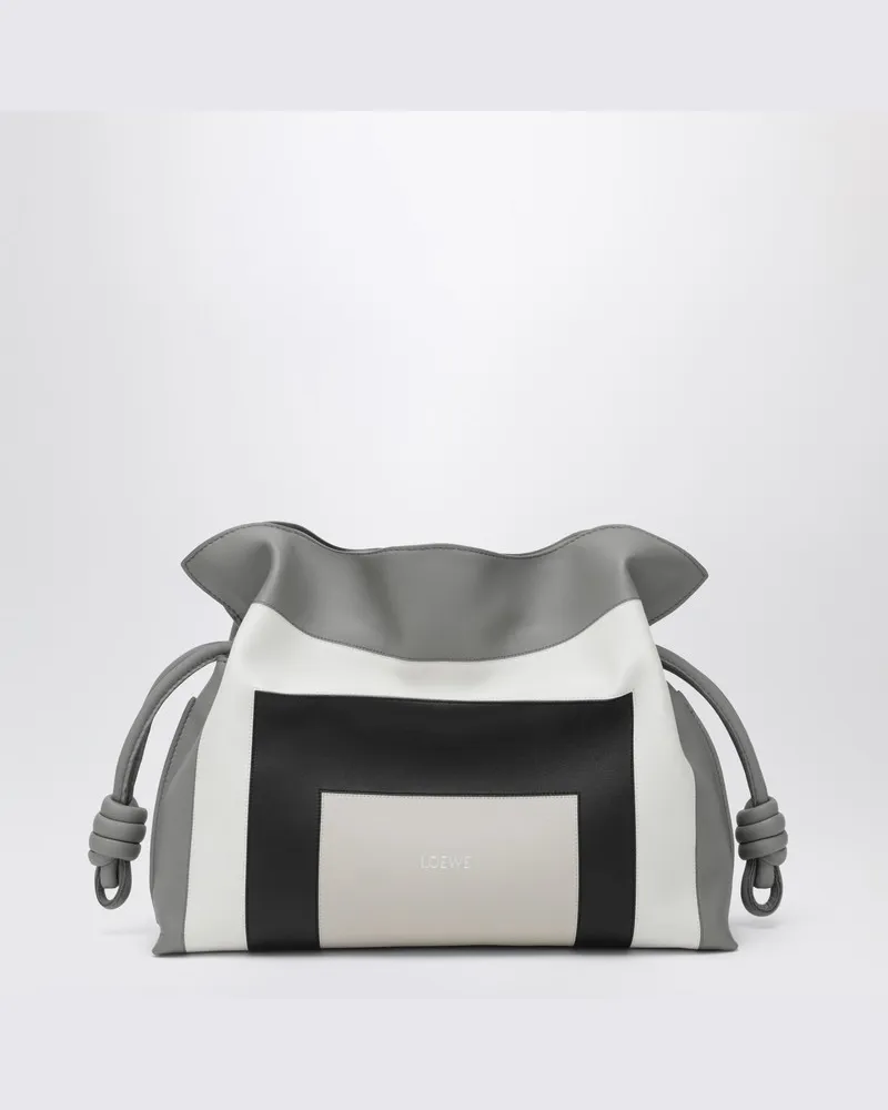 Loewe Mittelgroße Flamenco Clutch Tasche Grau/Light Ghost Grau