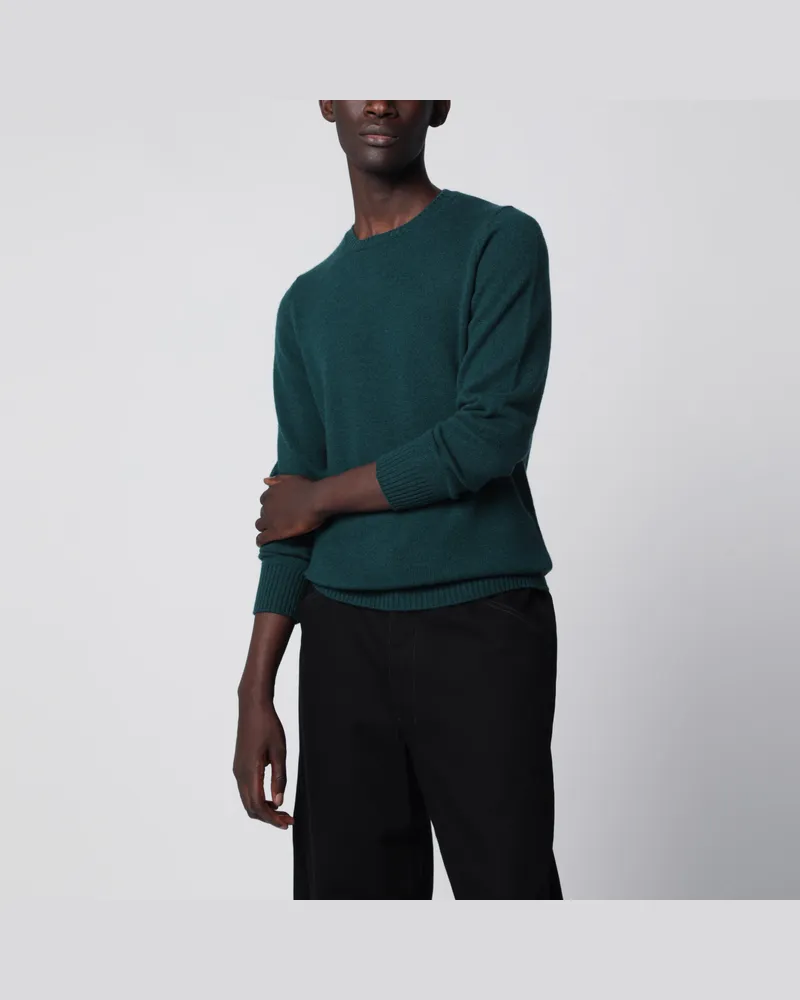 Drumohr  Kaschmirpullover mit Rundhalsausschnitt in Dunkelgrün Green