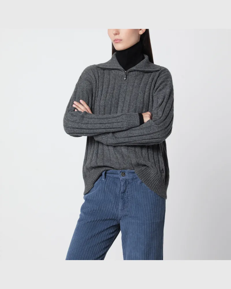Alexandra Golovanoff Michel Bi Grey 21 Rollkragenpullover aus Kaschmir Grey