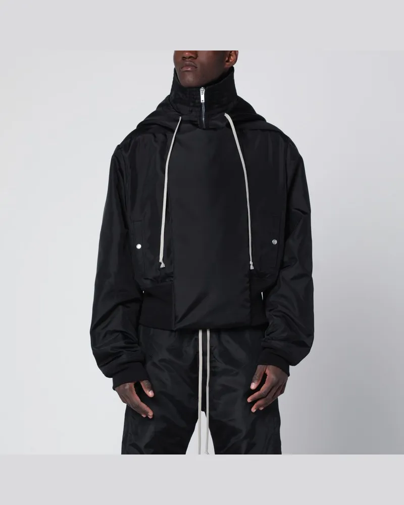 DRKSHDW by Rick Owens Alice Blousonjacke aus leichtem schwarzem Nylon Schwarz