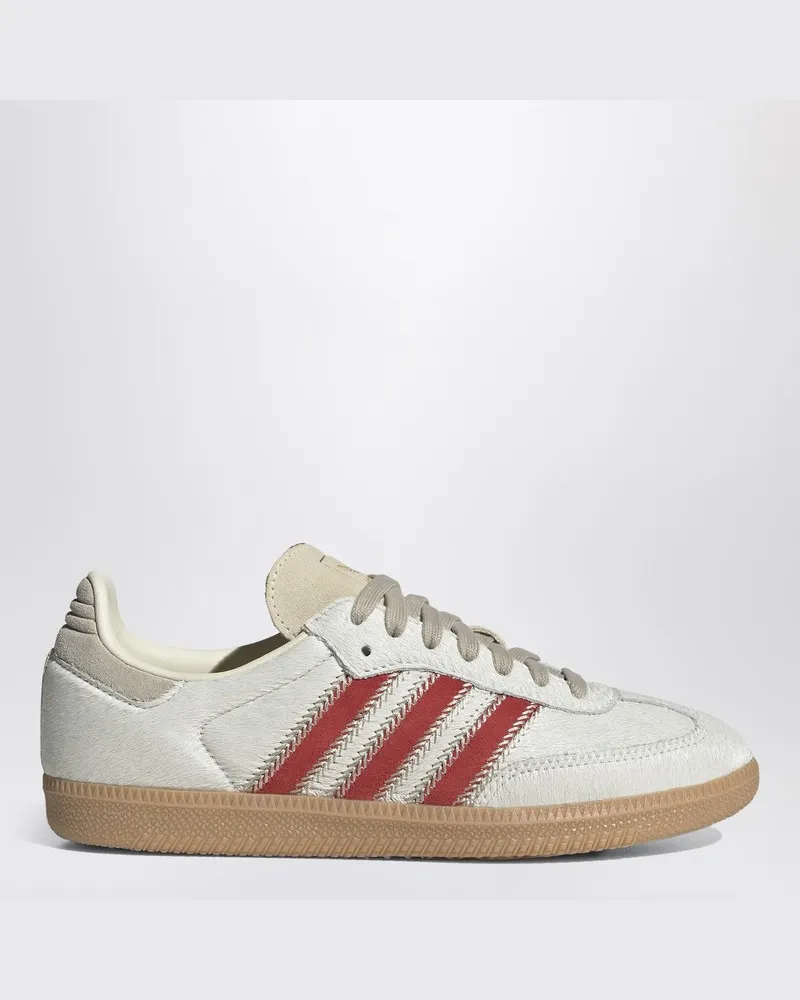 adidas Sneaker Samba OG aus weißem Ponyfell Rot