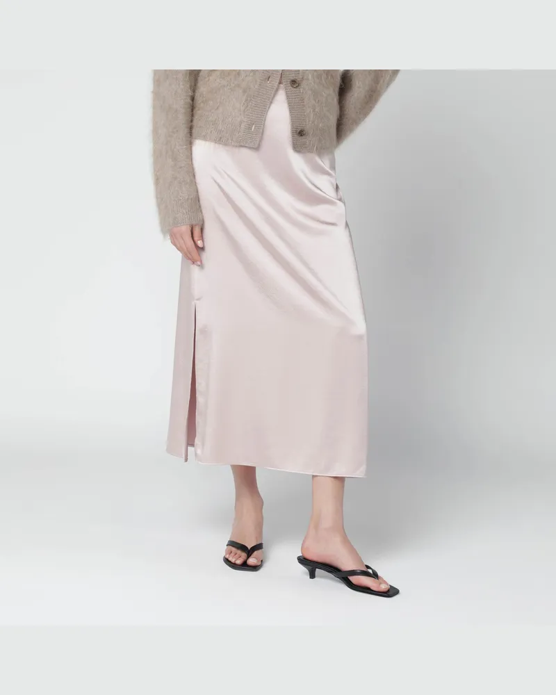 Max Mara Puderrosa Satinstufen-Midirock Blue