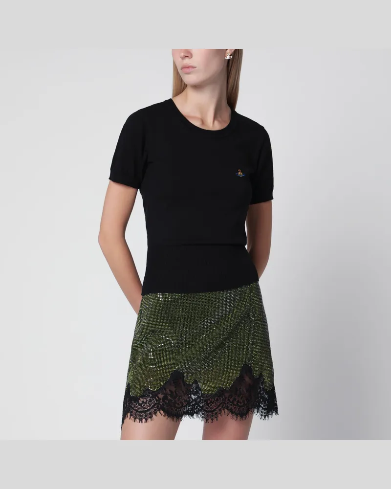Vivienne Westwood T-Shirt Bea aus Baumwoll-Kaschmir-Mix in Schwarz Black