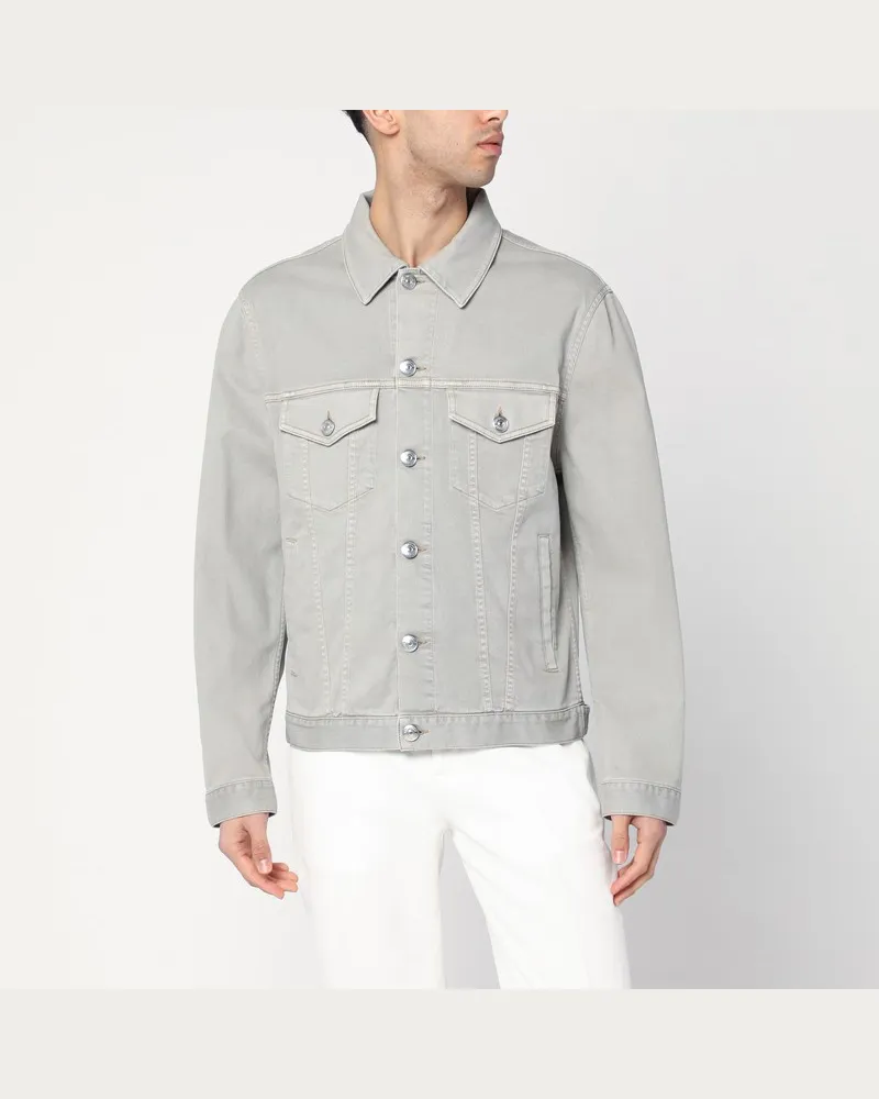 Brunello Cucinelli Khakifarbene Jeansjacke Grün