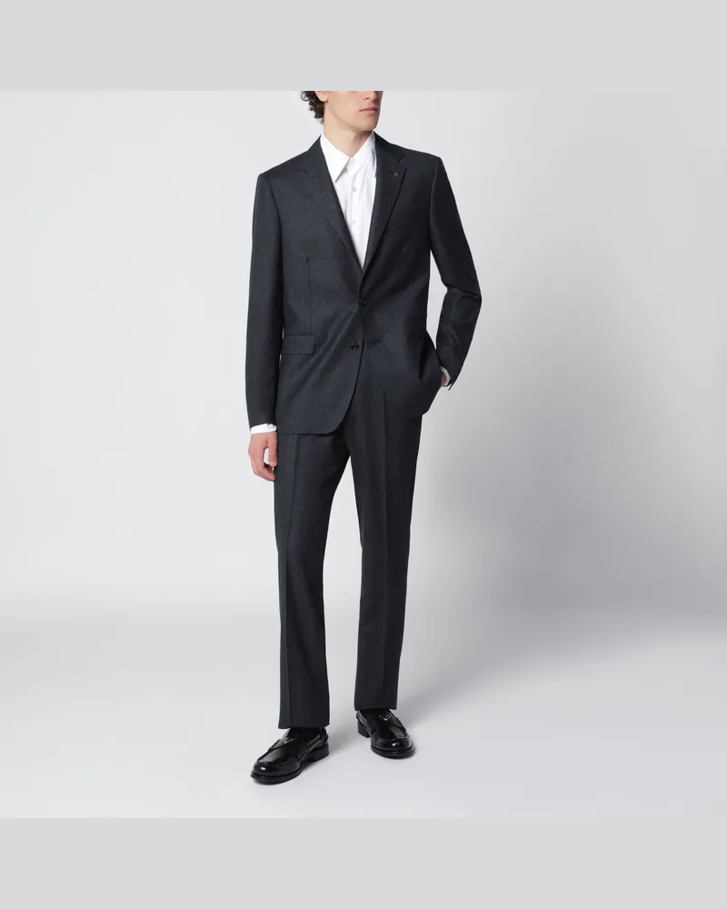 Tagliatore Schwarze Hose aus Wolle Black
