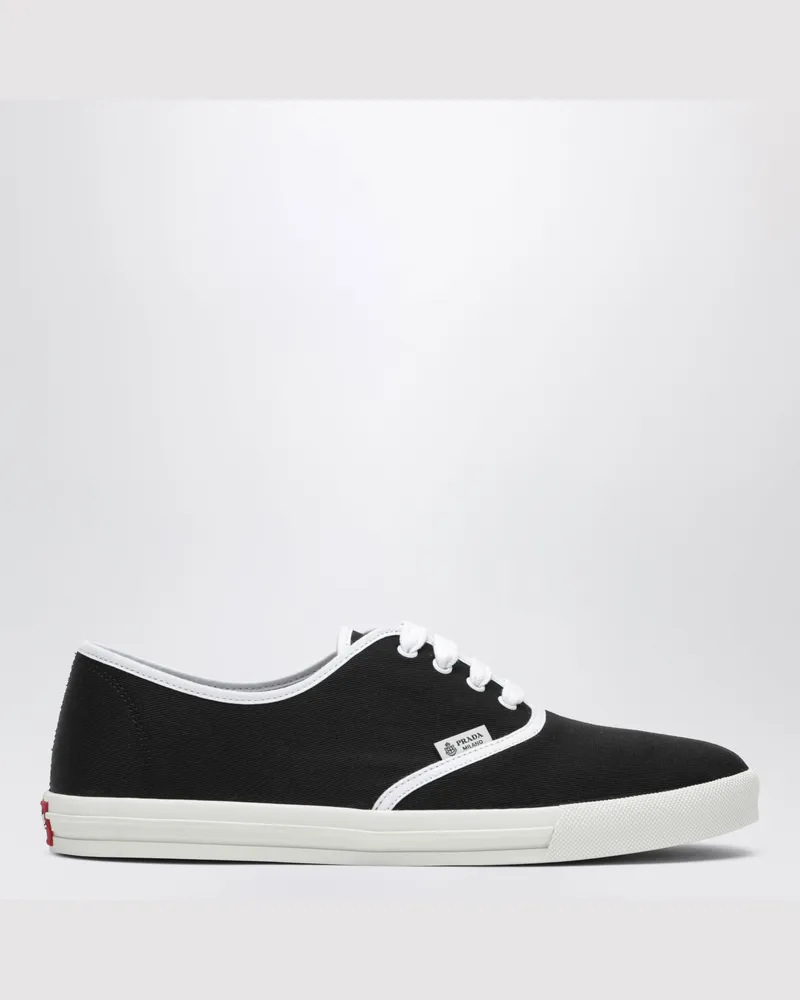 Prada Schwarze Sneakers aus Drillstoff Black