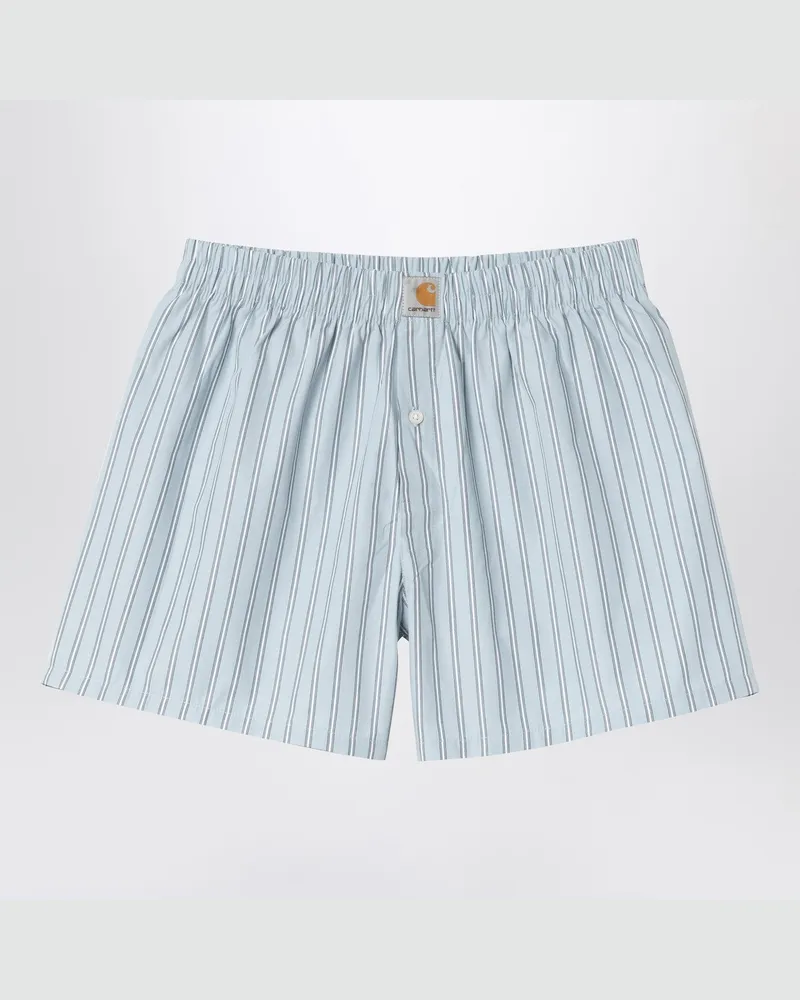Carhartt WIP Baumwoll-Boxershorts im Streifenmuster Grimsby / Blue Fog Light