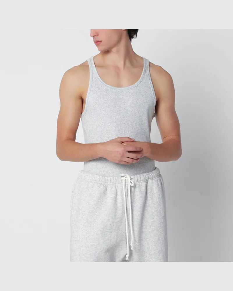 SKIMS 3er-Set graue Tanktops aus gerippter Stretch-Baumwolle Multicolor