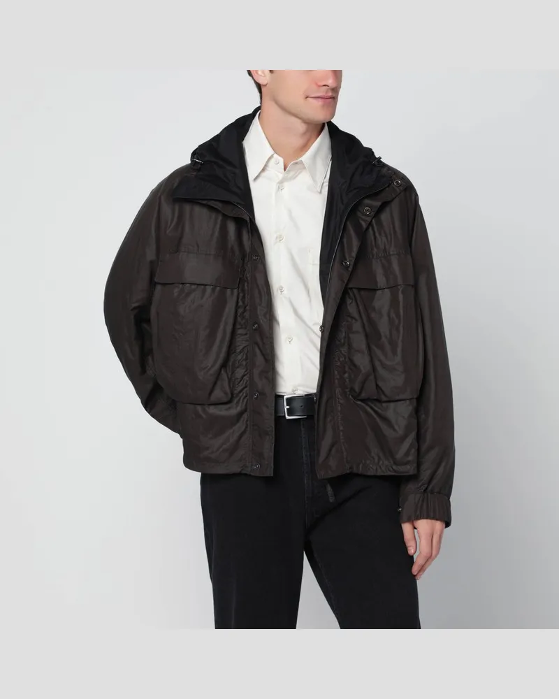 Christophe Lemaire Leichte braune Jacke aus Nylon Braun