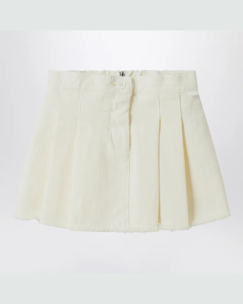 Il Gufo Weißer Milchrock in Denim White