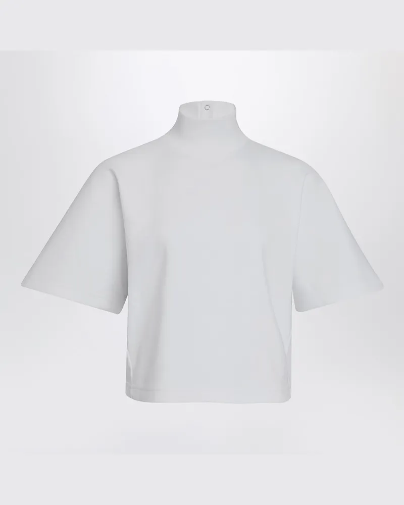 Alaïa Weißer Rollkragenpullover aus Baumwolle Weiß