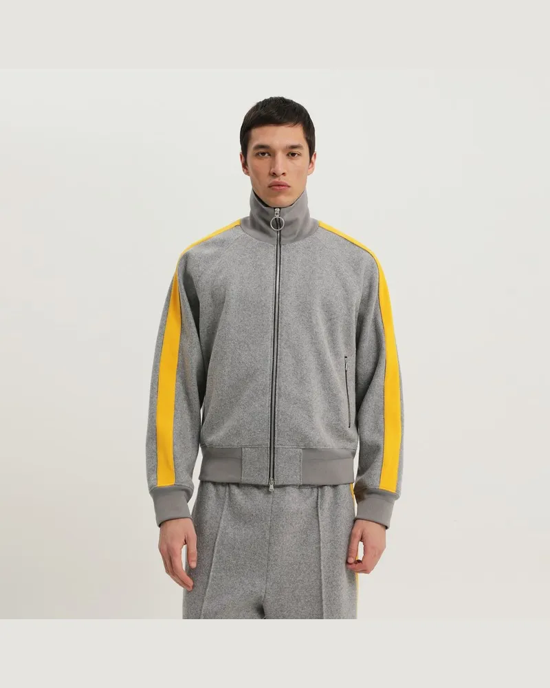 1989 STUDIO Graue Jacke mit seitlichen Streifen Grau