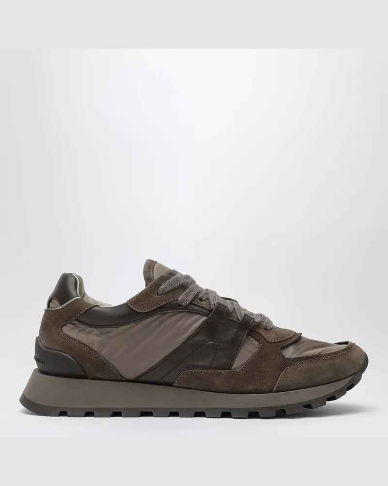 Brunello Cucinelli Sneakers Torba aus Leder Brown