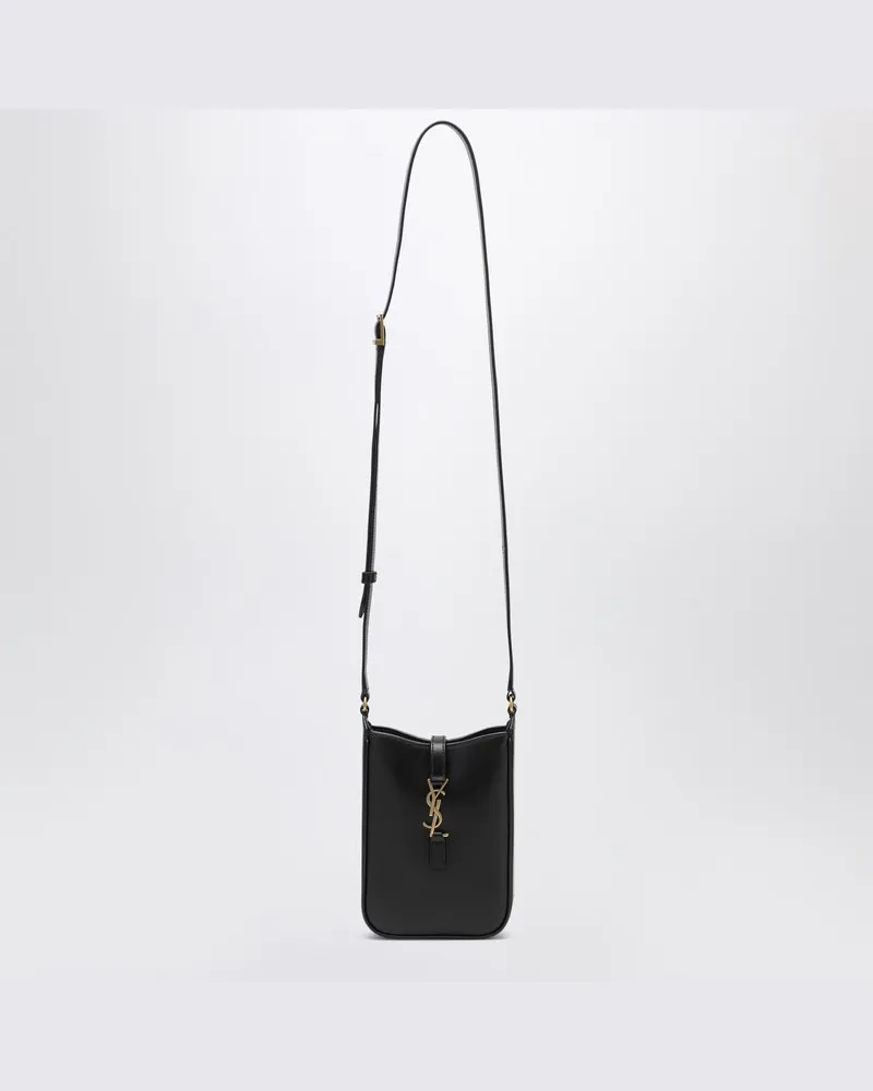 Saint Laurent Schwarze Leder 5 bis 7 Mini-Tasche Schwarz