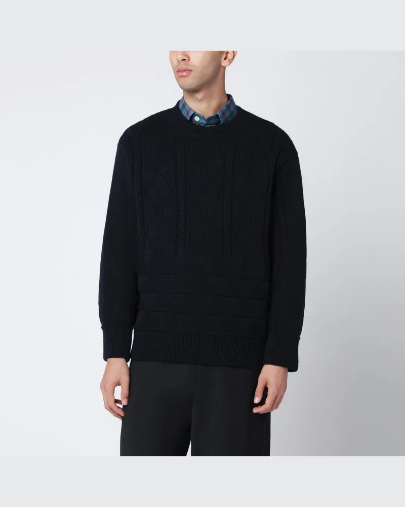 Namacheko Marineblauer Wollpullover Blau