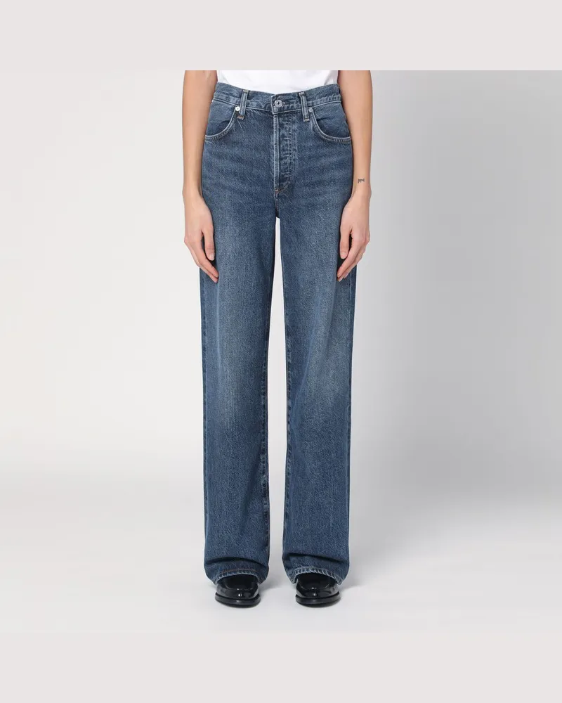 Citizens of humanity Weite dunkelblaue Jeans Blau