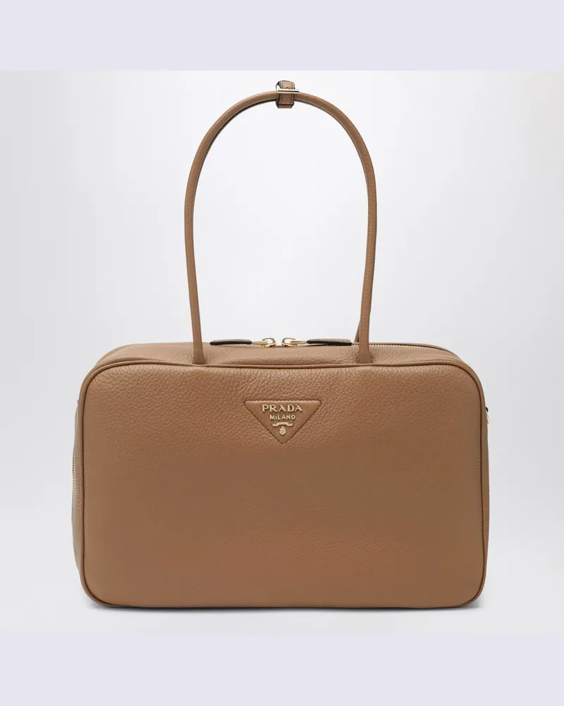 Prada Große Duffle-Bag aus Karamellleder Brown