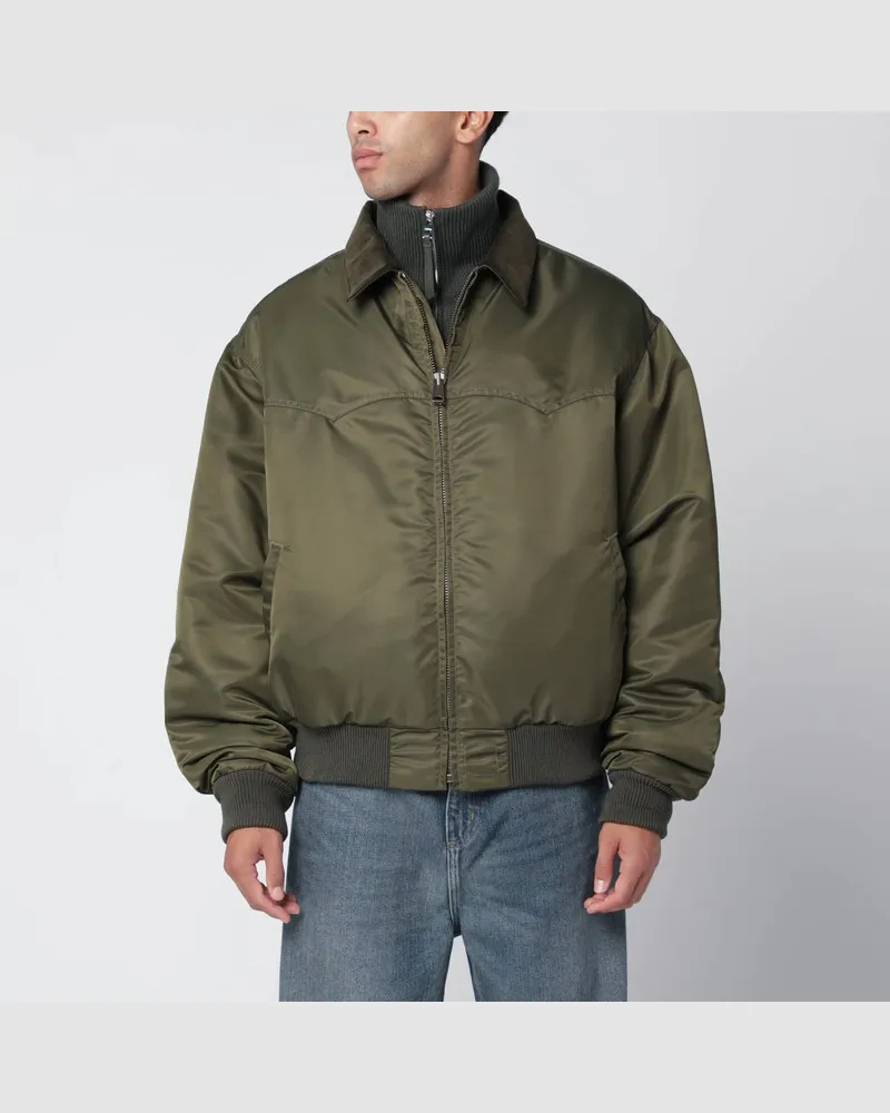 Maison Margiela Khakigrüne Jacke mit Reißverschluss Grün