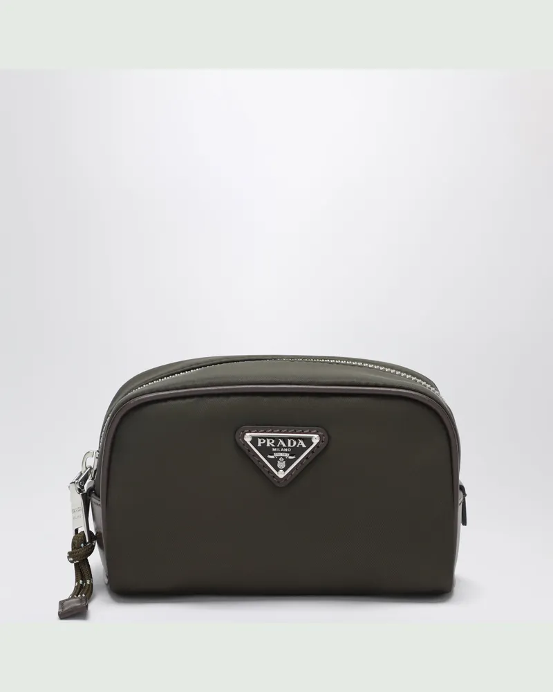 Prada Speedrock Pouch aus Re-Nylon und Leder in Camouflage-Grün Green