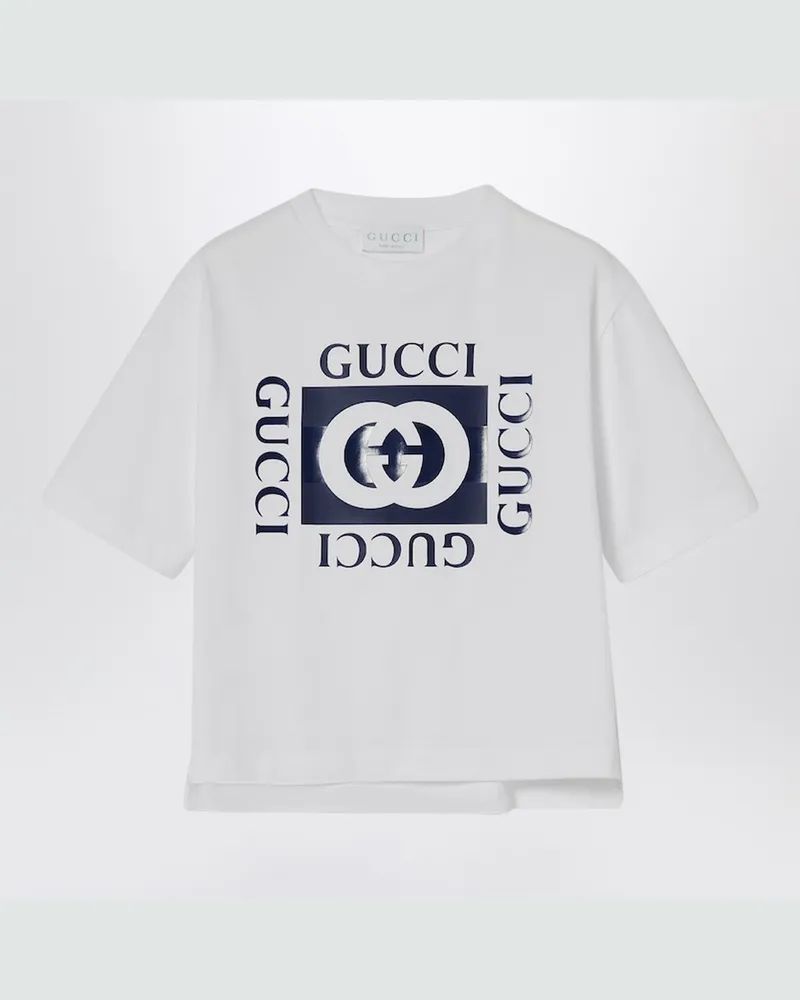 Gucci Weißes T-Shirt mit Logo-Print White