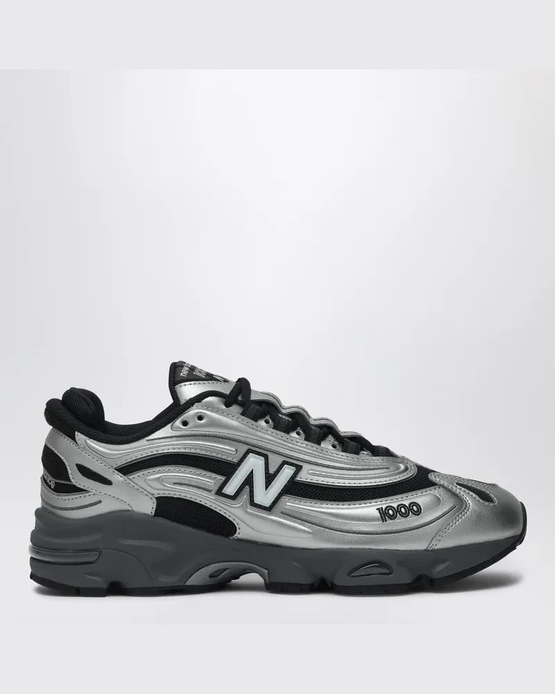 New Balance Sneaker 1000 SL aus silberfarbenem Metallic-Leder Metallisch