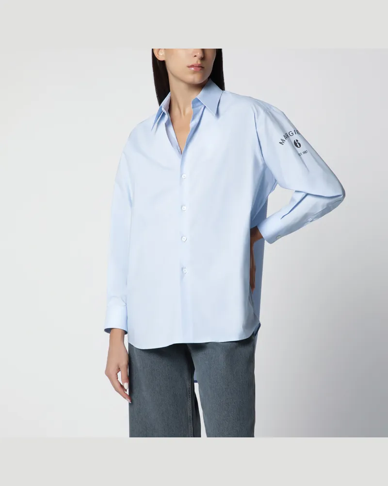 Maison Margiela Hellblaues Baumwollhemd Light