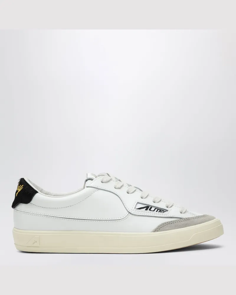AUTRY Weiß/schwarze Windscape Low Sneakers aus Leder White