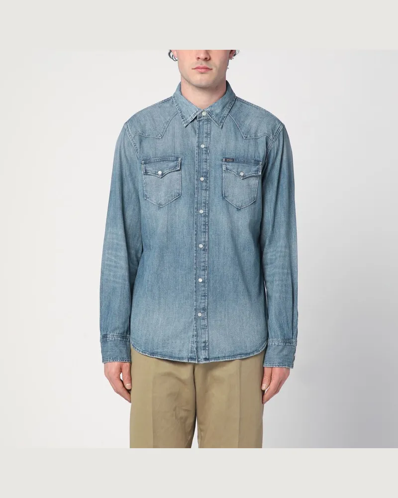 Ralph Lauren Hellblaues Jeanshemd aus Denim Mehrfarbig