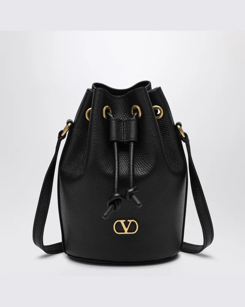 Valentino Garavani Schwarze Bucket Bag Vlogo Signature Schwarz