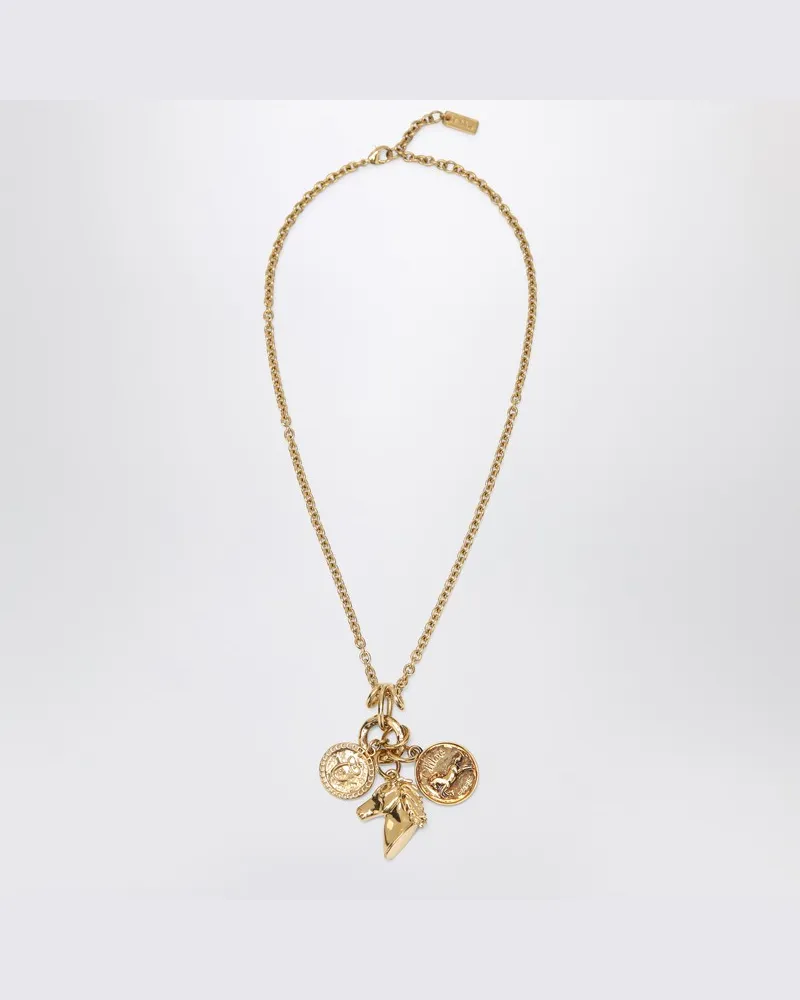 Chloé Kette mit Charms aus Messing in Vintage Gold Metallisch