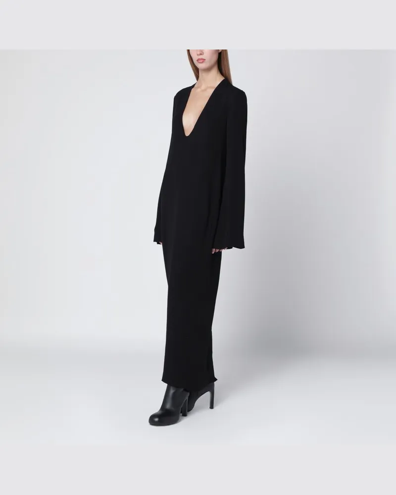 Totême Langes schwarzes Kleid aus Cady Schwarz