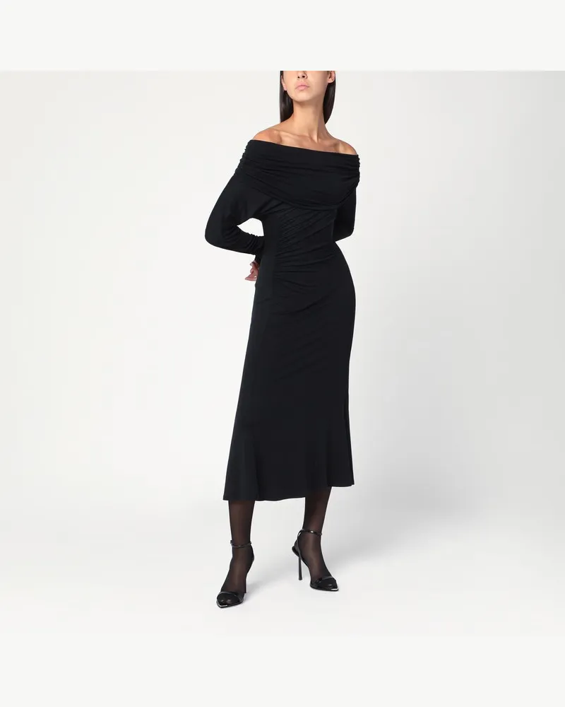 ANDAMANE Schwarzes Zoe-Midikleid Schwarz