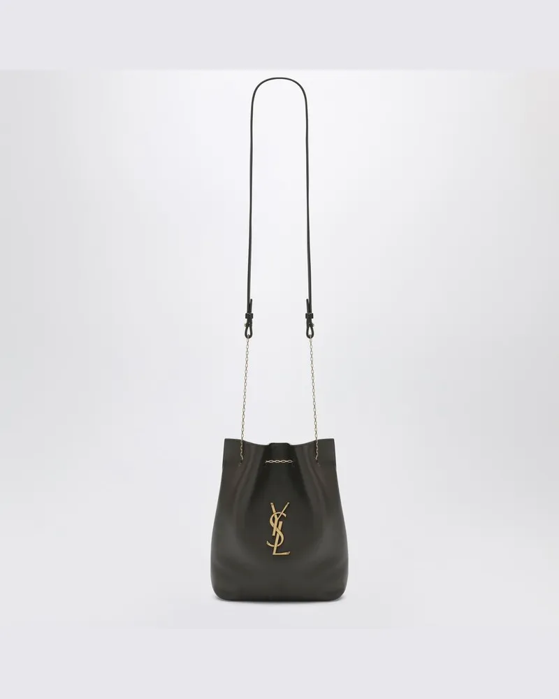 Saint Laurent Moosgrüne Beuteltasche aus Leder Grün