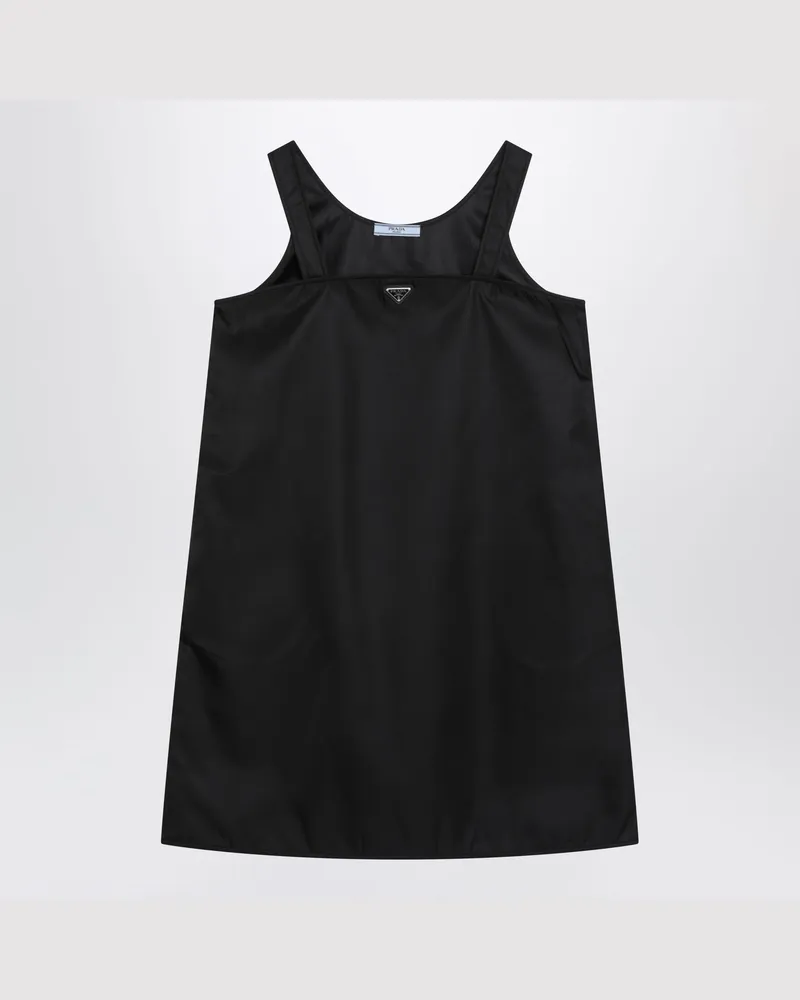 Prada Kurzes schwarzes Kleid aus Re-Nylon Black