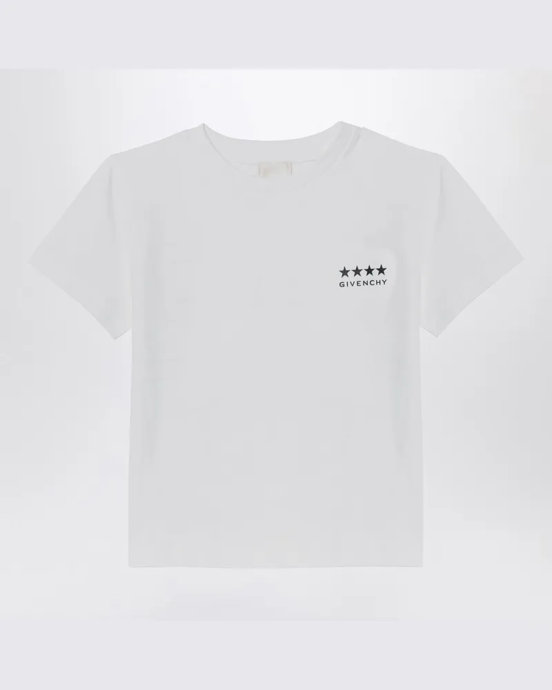 Givenchy Weißes T-Shirt aus Baumwolle mit Logo