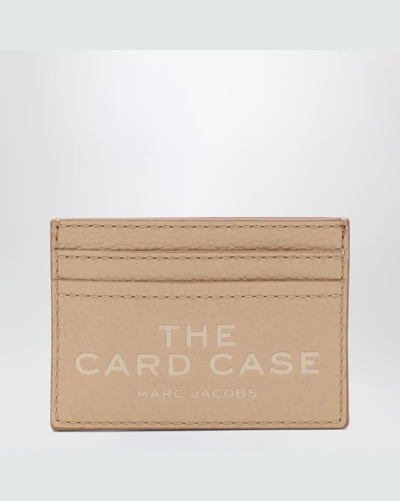 Marc Jacobs Kartenetui aus camelbraunem Vollnarbenleder Brown