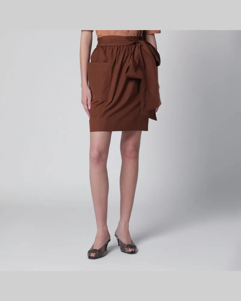 Chloé Brauner Rock mit Maxi-Schleife Brown