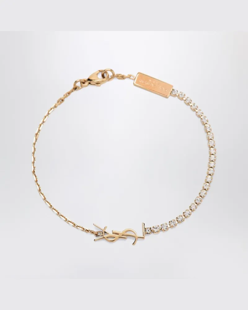 Saint Laurent Cassandre Armband mit Charm in goldfarbenem Metall Metallisch