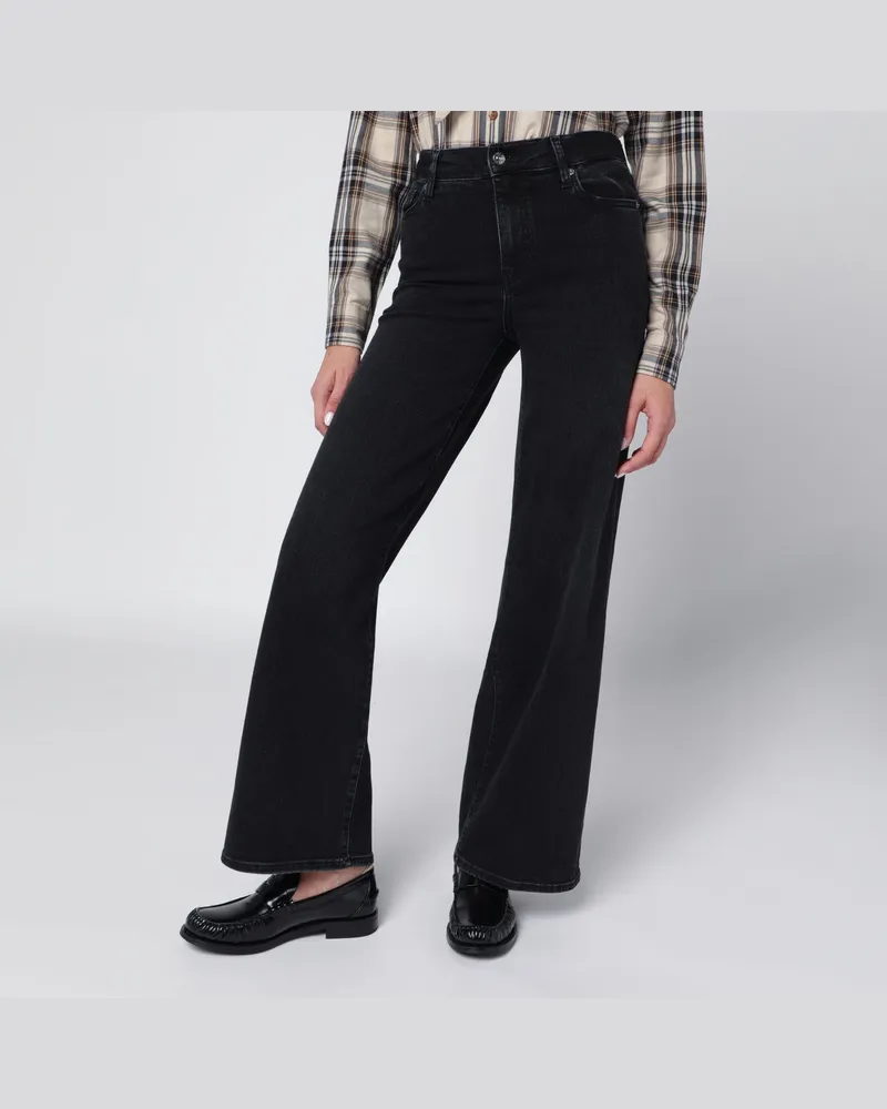 Frame Denim Schwarze Le Slim Palazzo-Hose Black