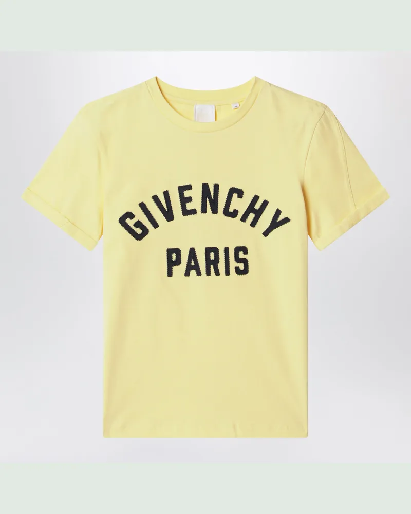 Givenchy Gelbes T-Shirt mit gesticktem Logo Yellow