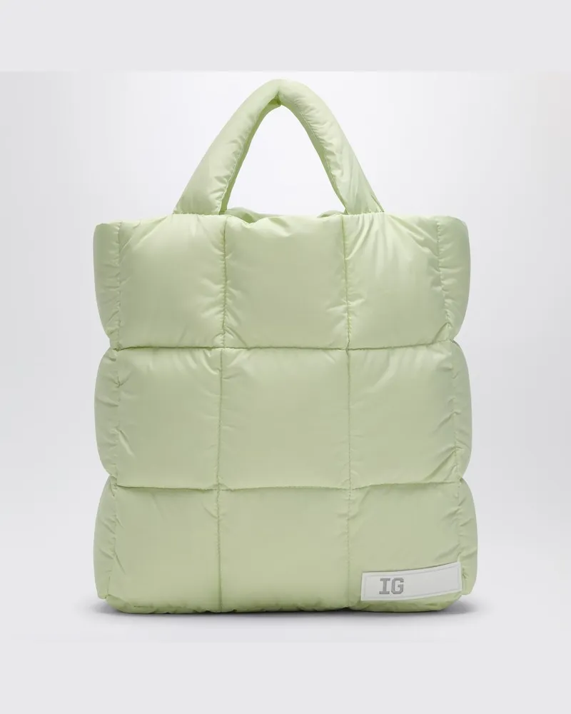 Il Gufo Limettengelbe Tasche aus Nylon-Mikrofaser Grün