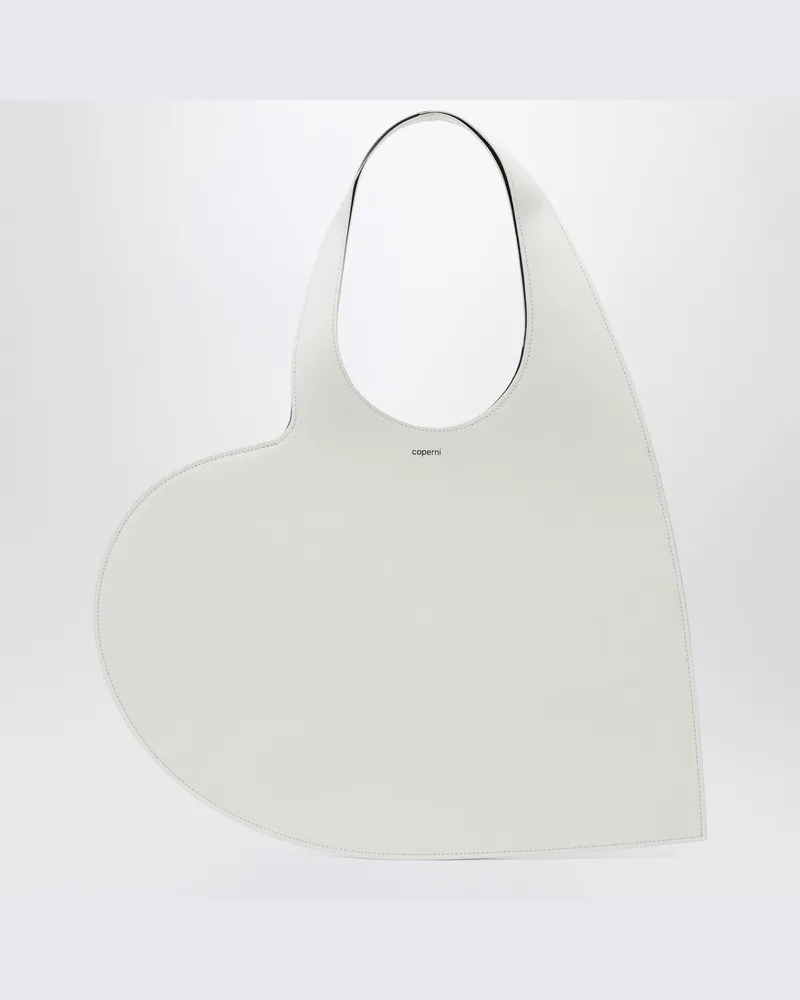 COPERNI Weiße Leder-Tasche Heart Weiß