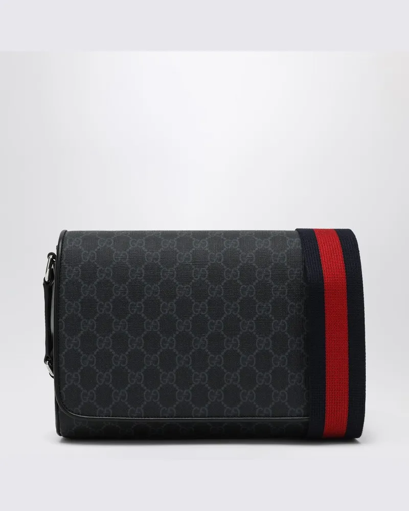 Gucci GG mittel schwarze/graue Schultertasche Schwarz