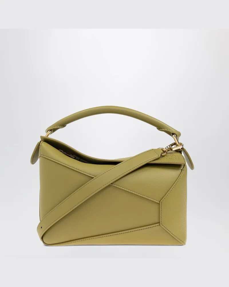 Loewe Puzzle Edge kleine Tasche in Light Moss Braun