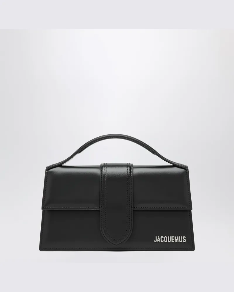 Jacquemus Le Grand Bambino Tasche aus schwarzem Leder Schwarz